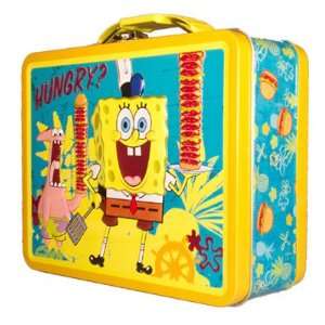 Spongebob Squarepants Hungry Tin Lunch Box Lunchbox Back 