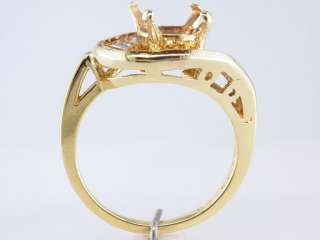 Genuine Diamond .75ct 18K Yellow Gold Engagement Wedding Ring Semi 