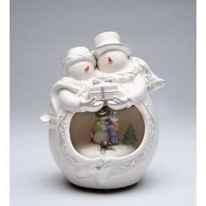   Snowman Couple Musical Box (Tune Frosty the Snowman)