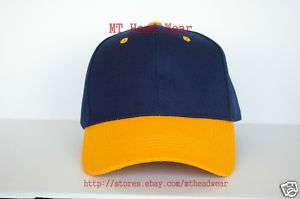 PLAIN BLANK TWO TONE BASEBALL CAP HAT *IN EVERY COLOR*  