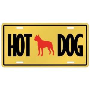  New  Boston Terrier   Hot Dog  License Plate Dog