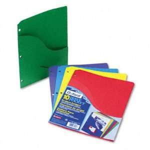  Wave Pocket Recycled Project Folders   Jacket, Ltr, Blue/Green 