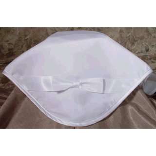  Organza Lined Christening Blanket with Satin Bow Baby