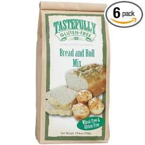 Tastefully Gluten Free Bread and Roll Mix, 19.4 Ounce Bags (Pack of 6 