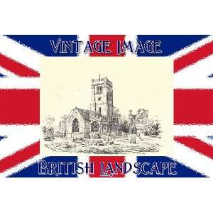   5cm Gift Tags British Landscape Tarvin Church Cheshire