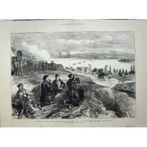  1877 War Cossacks Braila Danube River Russian Battery 