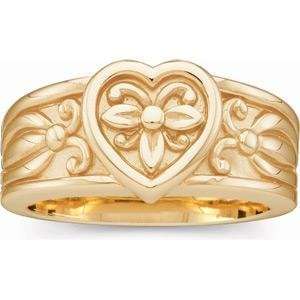 Heart Band in 14k Yellow Gold