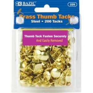  BAZIC Brass (Gold) Thumb Tack Case Pack 144 Everything 