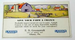 Vintage Leigh Cement Blotter Improve Your Farm  