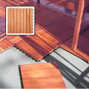   Straight Slat Design   Interlocking Wood Deck Tile