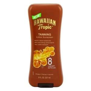  Hawaiian Tropic Tanning Lotion SPF#8 8 oz. (3 Pack) with 