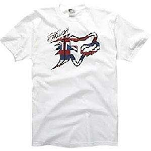  Fox Racing F Head Island T Shirt   Medium/White 