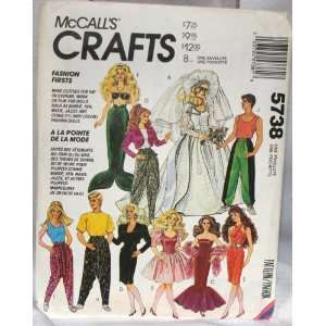  Mccalls Crafts 5738 Doll Pattern Arts, Crafts & Sewing