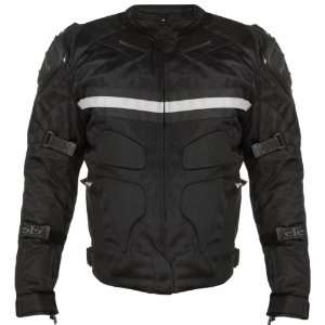 Xelement CF 751 Mens Black Motorcycle Breathable Level 3 Armored Tri 