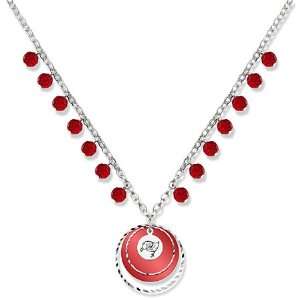  Tampa Bay Buccaneers Game Day Necklace W/ Red Bead 