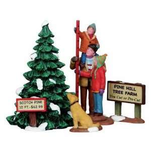  2011 Picking the Tallest Tree Set of 4 Christmas Village 