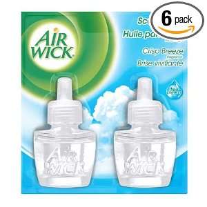 Air Wick Scented Oil Twin Refill, Crisp Breeze, 1.34 Ounce (Pack of 6)