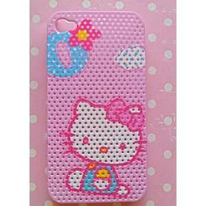    Pink Hello Kitty Perforated iphone 4 Snap On Case 