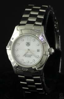 TAG HEUER AQUARACER SS DIAMOND/MOTHER OF PEARL DIAL LADIES WATCH W 