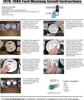 Printed install instructions