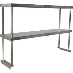 Stainless Steel Table Overshelf Two Shelf Work Prep 60 845033011452 