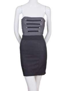   Have Nautical Tailored Fitted Banded Waist Pencil Dress Gray Clothing