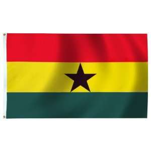  Ghana Flag 3X5 Foot Nylon Patio, Lawn & Garden