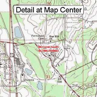  USGS Topographic Quadrangle Map   McComb South 