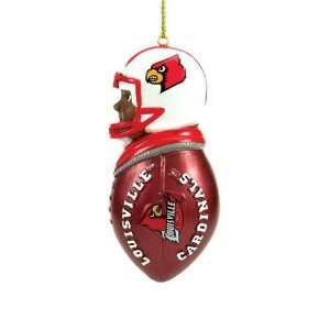 Louisville Cardinals 3 Black Resin Football Tacklers Holiday Tree 