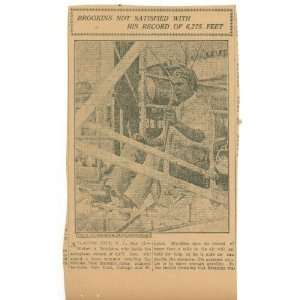   1910 Clipping Aviator Walter Brookins Flying 