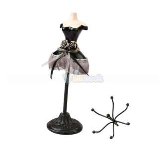 Black Cute Mannequin Skirt Style Jewelry Earrings Display Stand Rack 