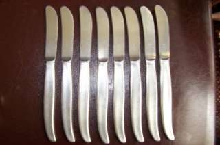   WMF Laurel Dinner Knives, Cromargan Stainless, Curved Handle, Germany