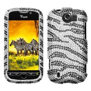  HTC myTouch 4G Slide Tmobile Black Zebra Skin Full Diamond 