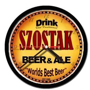  SZOSTAK beer and ale cerveza wall clock 