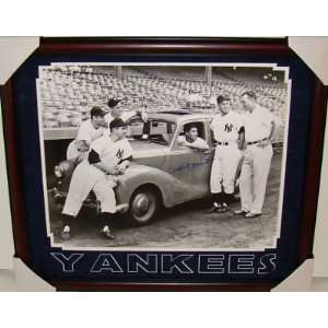 New Phil Rizzuto SIGNED Suede Framed 16X20 YANKEES JSA  