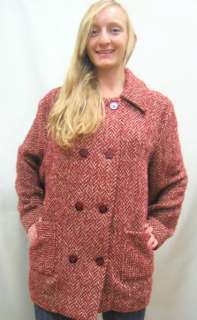Boyne Valley Ireland Womans Red Tweed Jacket Size 1X  