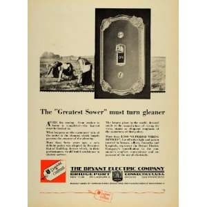 1930 Ad Bryant Electric Superior Wiring Device Outlet   Original Print 