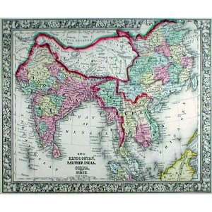   Map of Hindoostan, Farther India, China, & Tibet