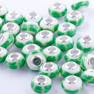 FIMO POLYMER CLAY PAINTING PATTERN BEADS FOR BRACELET