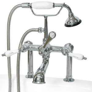 Tall Deck Mount English Telephone Faucet with Hand Shower   Lever 