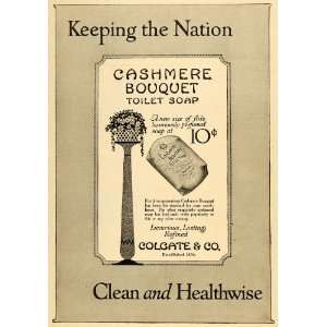  1916 Ad Clean Cashmere Bouquet Toilet Soap Colgate Care 