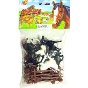  Horses Playset (16pcs)(Bagged) Toys & Games