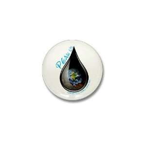  Oil Drop w/World Earth Mini Button by  Patio 