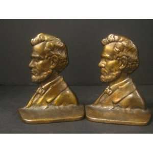  Pair Of Metal Abraham Lincoln Bookends
