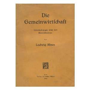  uber den Sozialismus Ludwig (1881 19730 Von Mises Books