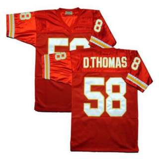 Derrick Thomas #58 Kansas City Chiefs Throwback Red Sewn Mens Size 