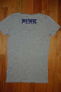 NWT Victorias Secret PINK Loves NFL NY New York GIANTS Sequin BLING 