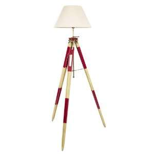  Surveyors Tripod Lamp in Red and White