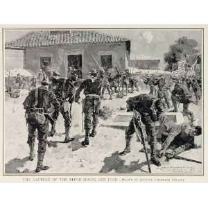  1899 Print Capture Blockhouse San Juan Battle Christy 