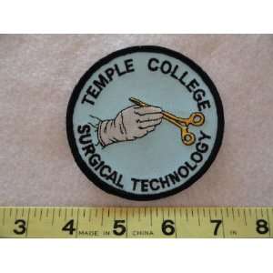  Temple College Surgical Technology Patch 